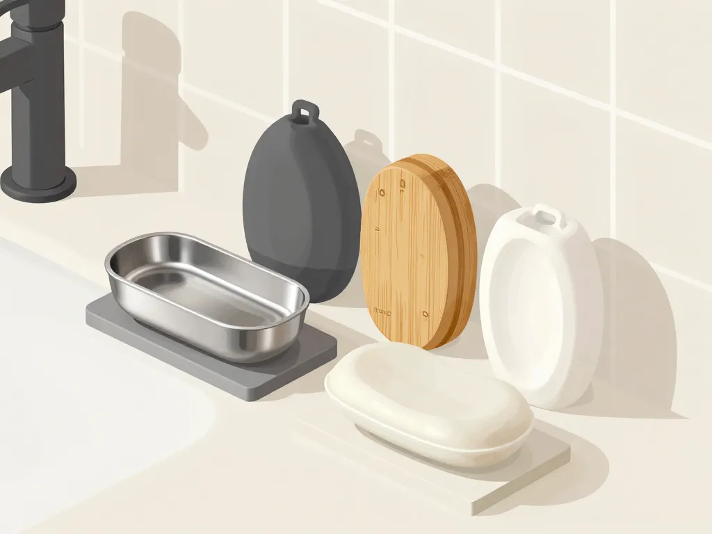 Materiaux de porte-savon cuisine pres de l’evier