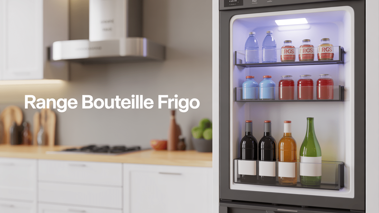 range bouteille frigo bien organisé dans réfrigérateur