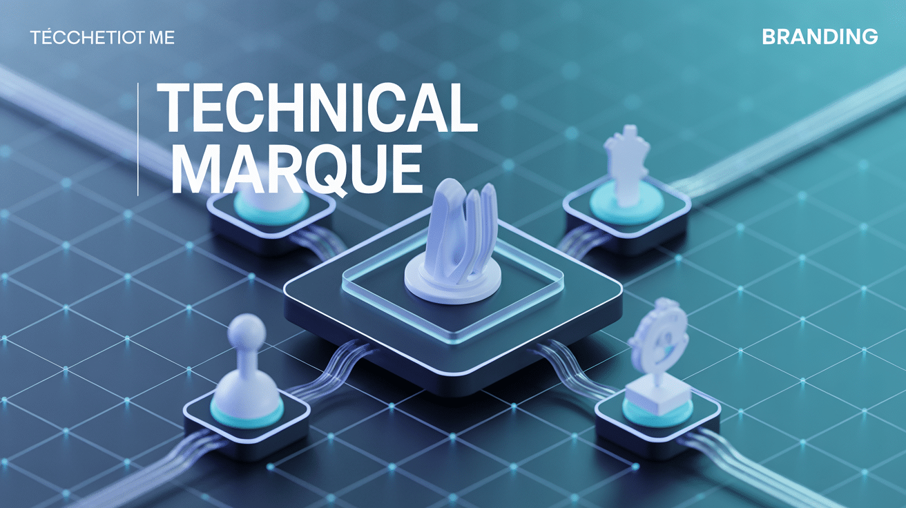 Illustration technical marque protection et branding B2B