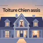 toiture chien assis avec lucarne, lumière et cachet