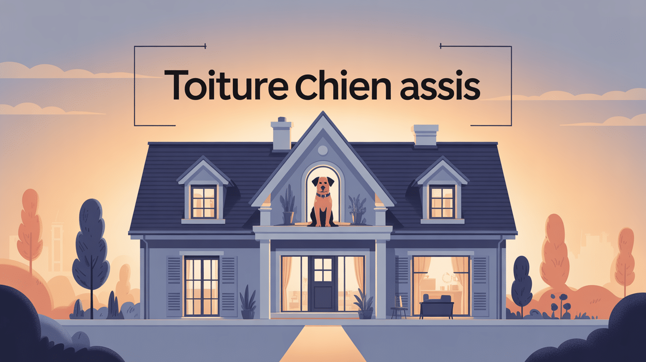 toiture chien assis avec lucarne, lumière et cachet