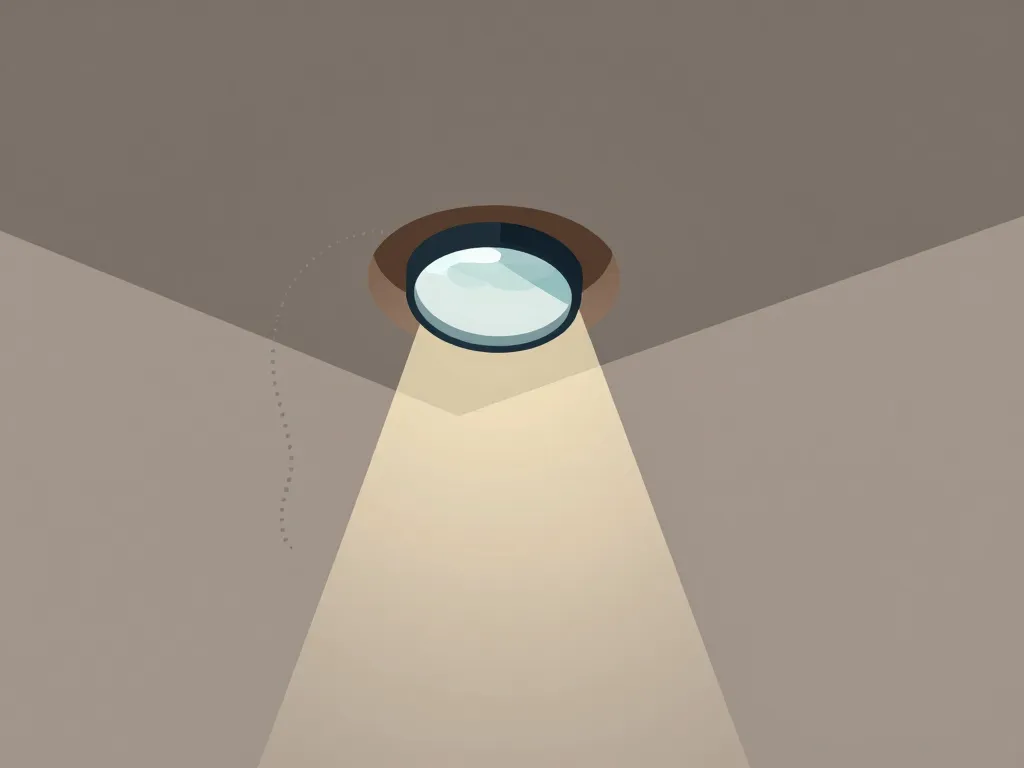 Schéma coupe plafond pour source d’asticot au plafond