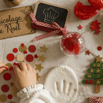 bricolage de noël pour petit de 2 ans mains enfant gommettes
