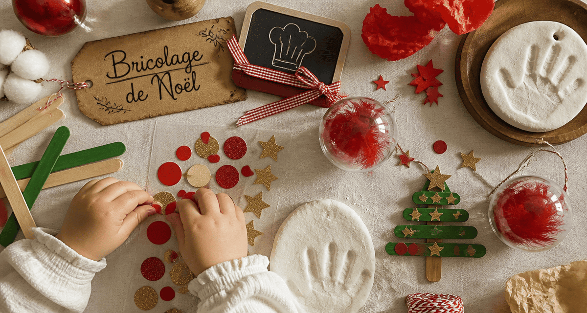 bricolage de noël pour petit de 2 ans mains enfant gommettes