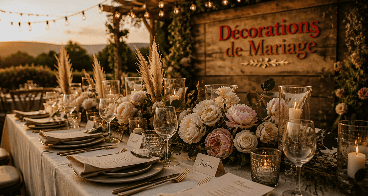 decos de mariage table dressée fleurs bougies