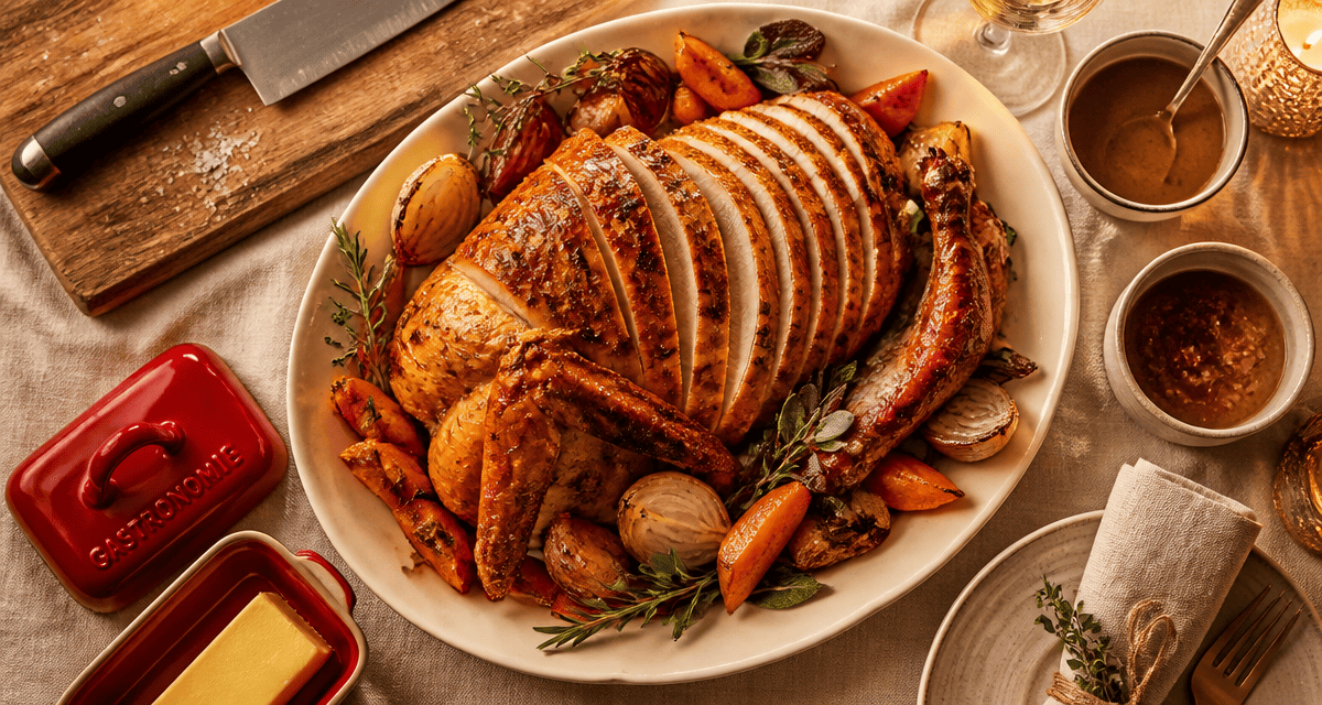 meilleur recette de dinde au four dorée tranchée