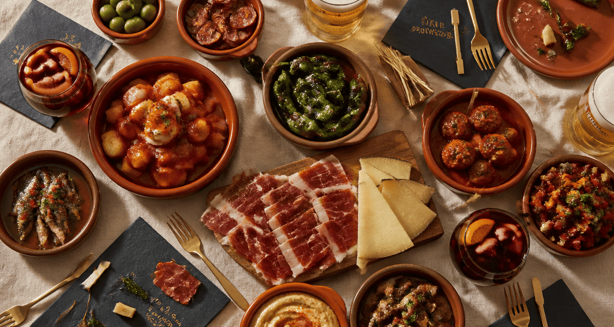 recette des tapas espagnol assiettes variées