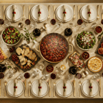 repas pour 30 personnes table dressée banquet