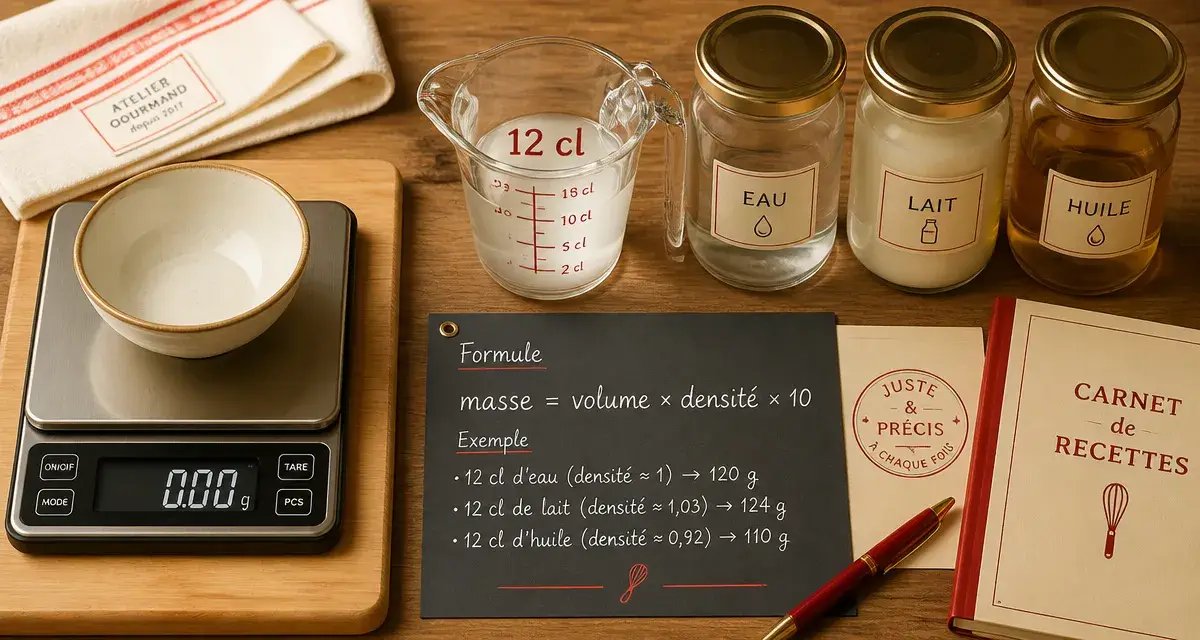 12 cl en gramme : balance et ingrédients pour la conversion exacte