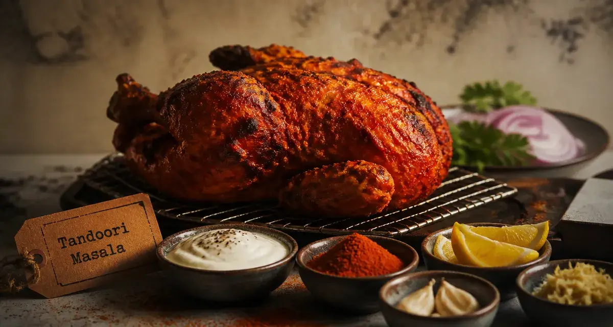 Le tandoori : poulet tandoori au four ancestral, marinade yaourt et tandoori masala