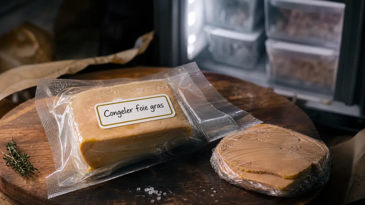 Congeler foie gras sous vide à -18°C
