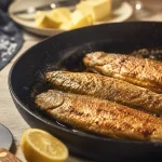 Cuisson truite poele au citron, truite dorée