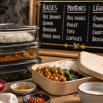 Le batch cooking pour la semaine : 5 repas en 2 heures, boîtes hermétiques