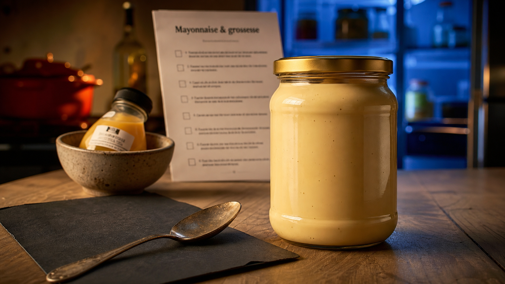 Mayonnaise maison enceinte : bocal industriel, œuf pasteurisé, précautions grossesse