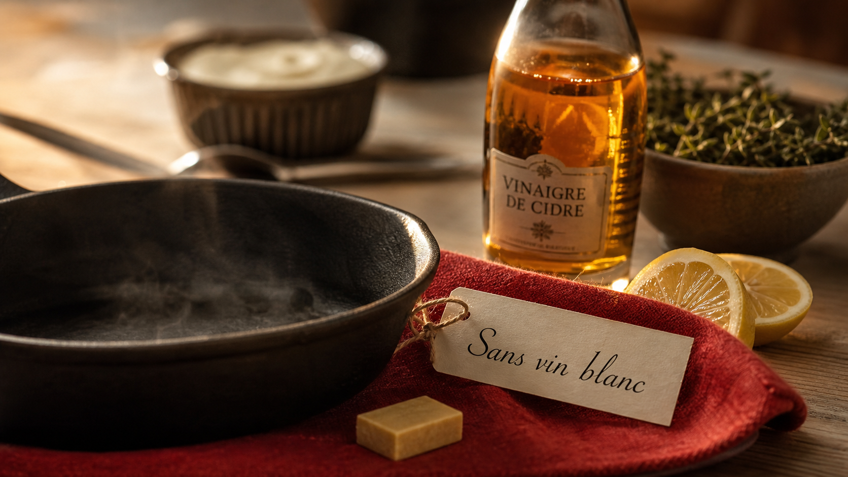 Par quoi remplacer le vin blanc : bouillon et citron, sans déséquilibrer le plat