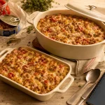 Repas pas cher pour 12 personnes : gratin de pâtes au thon