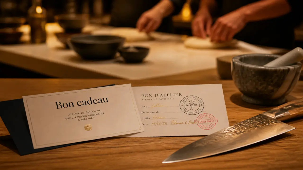 Cours de cuisine la roche sur yon : bon cadeau sur table, fiche et atelier pâtisserie