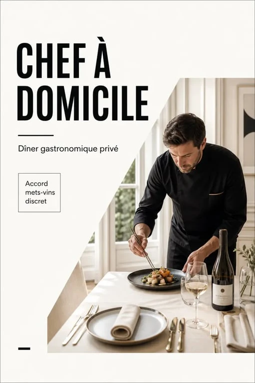 La Goguette chef à domicile en scène de dîner gastronomique à domicile