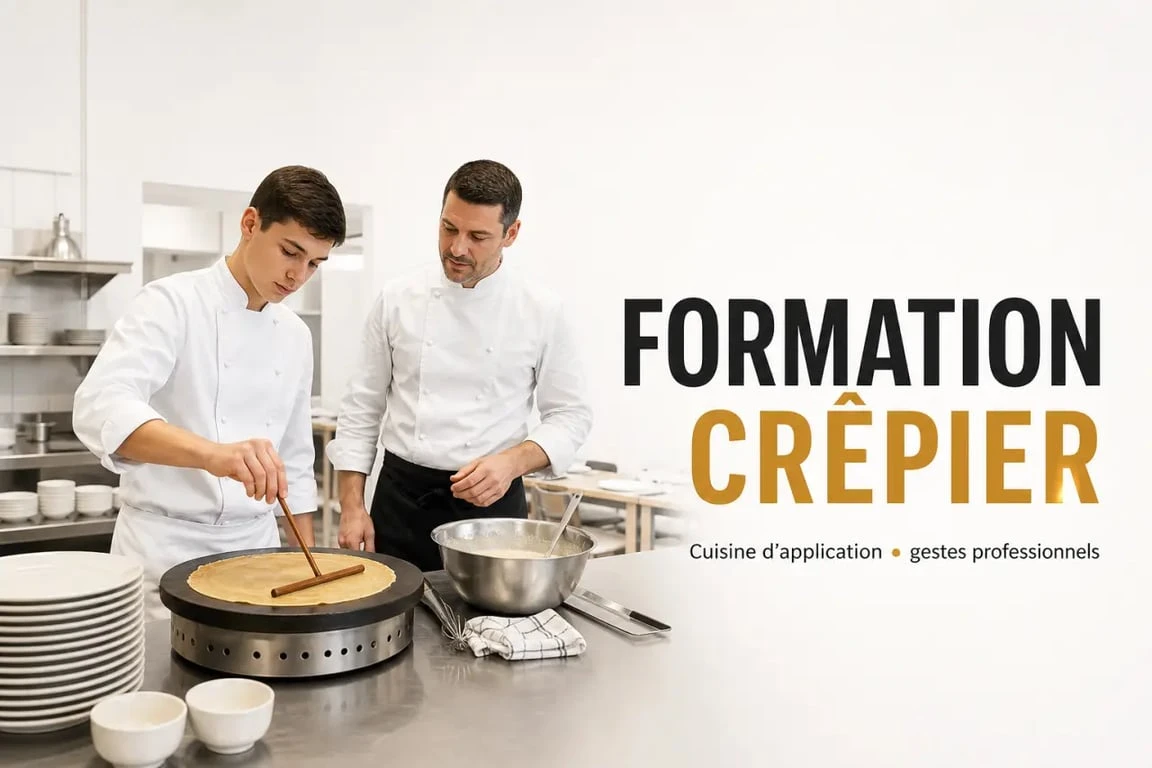 Formation crepier en cuisine d’application avec bilig et formateur