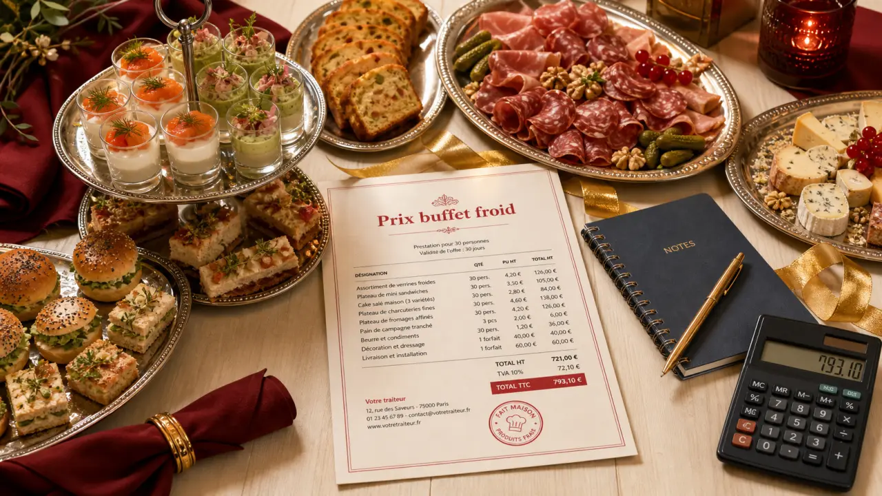 Prix buffet froid par personne : devis traiteur et buffet froid