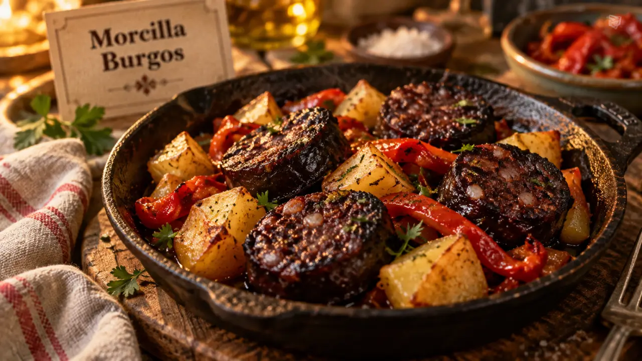 Boudin espagnol morcilla de Burgos dorée à la poêle