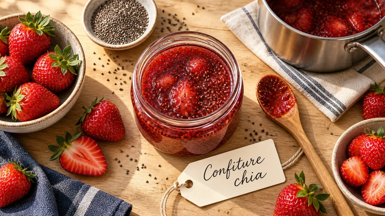 Confiture sans sucre recette fraises et chia