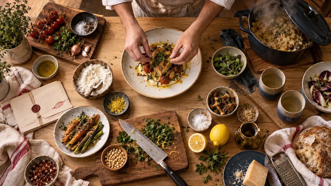 Cours de cuisine Rennes : atelier cuisine, ingrédients et dressage d’assiettes