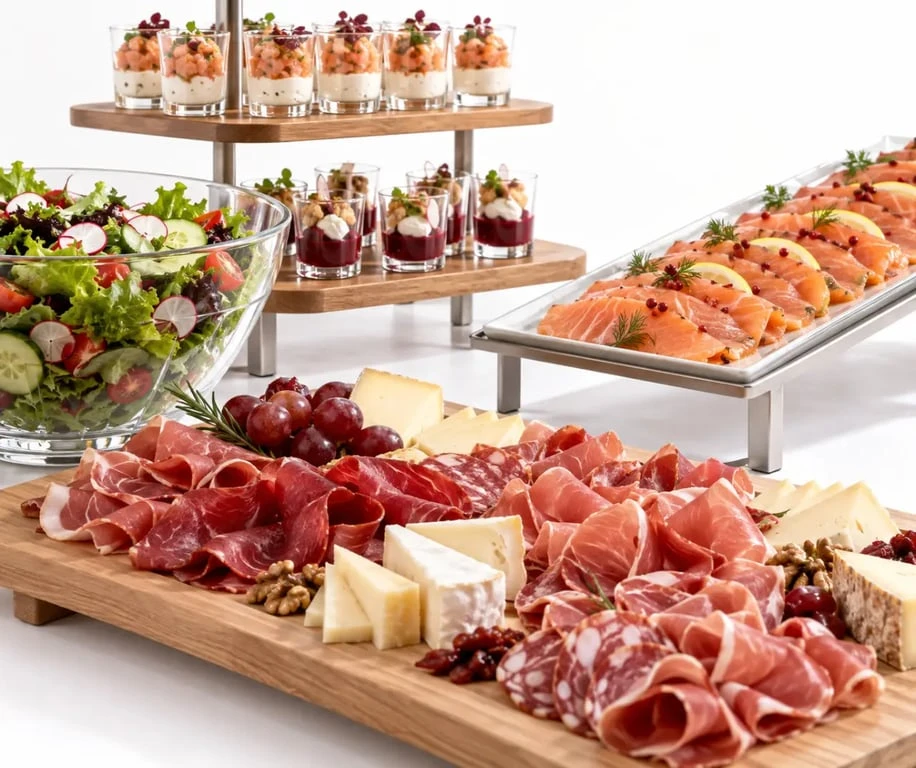 Supports et présentoirs stables pour une présentation buffet froid déco