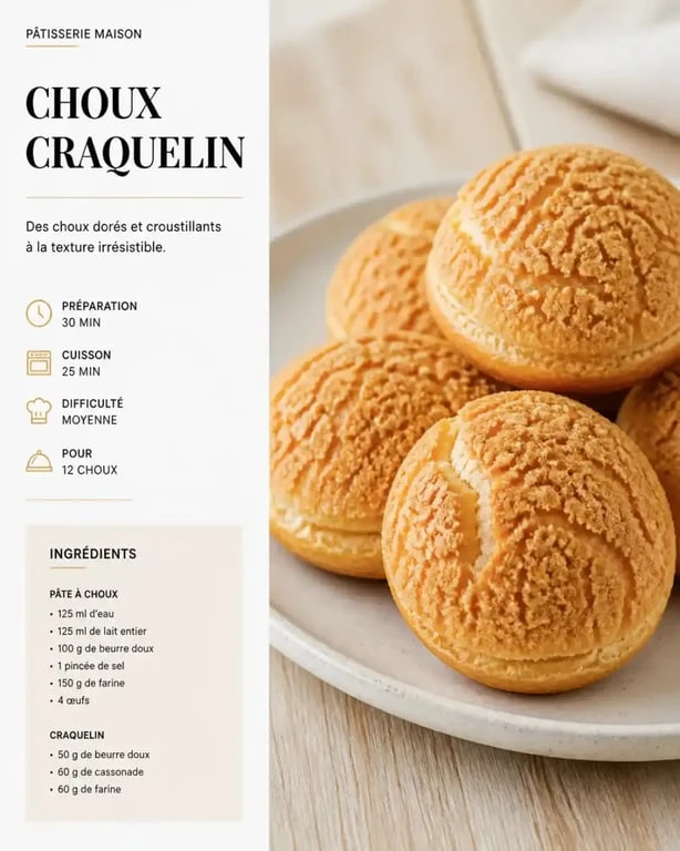 Cours de cuisine à Rouen : réalisation de choux craquelin lors d'un atelier culinaire