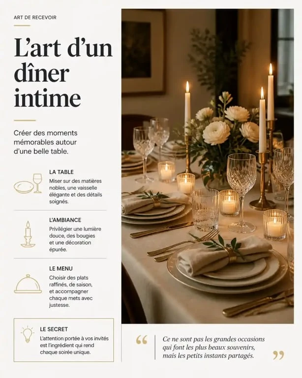 Dîner gastronomique organisé par un chef à domicile à Lille