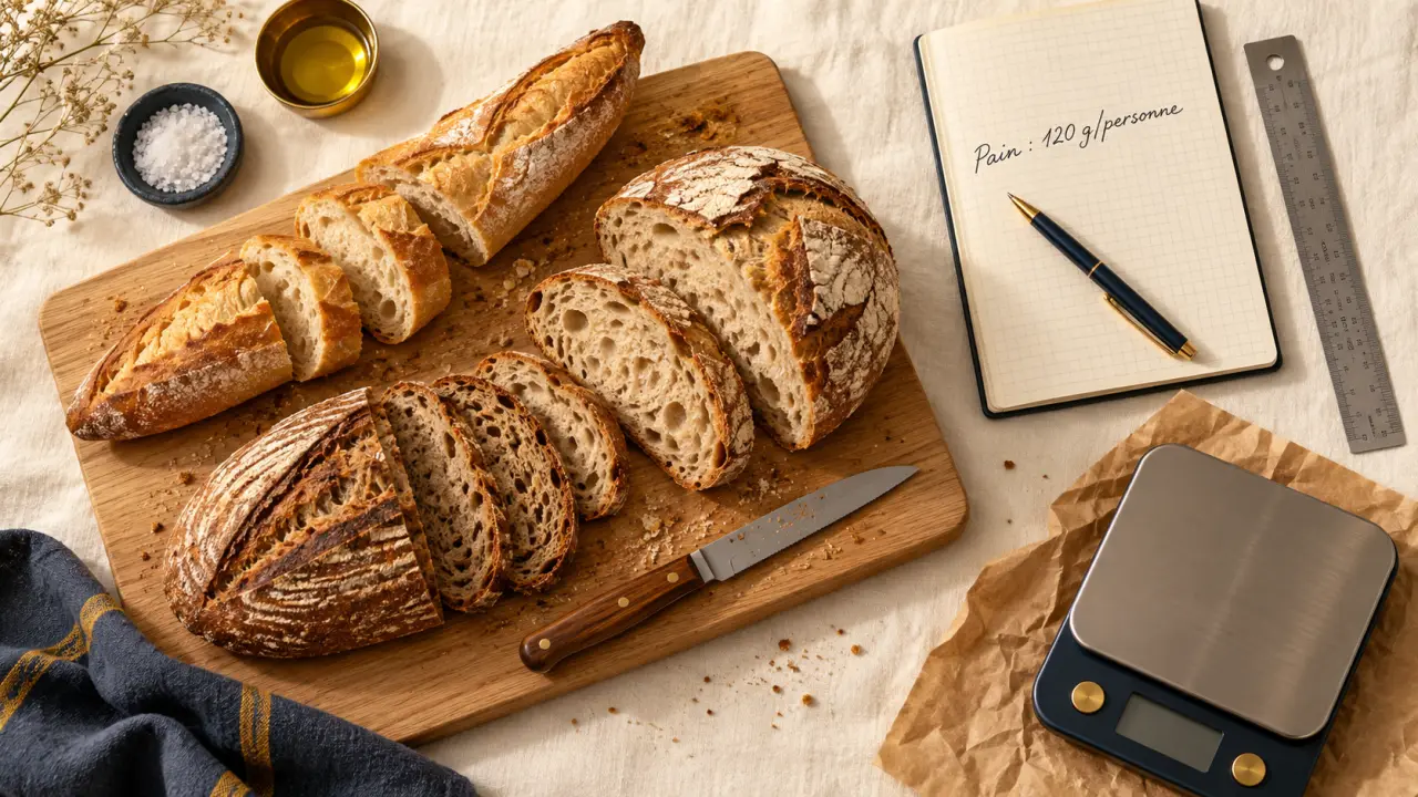 Combien de pain par personne : 50 à 200 g selon le repas