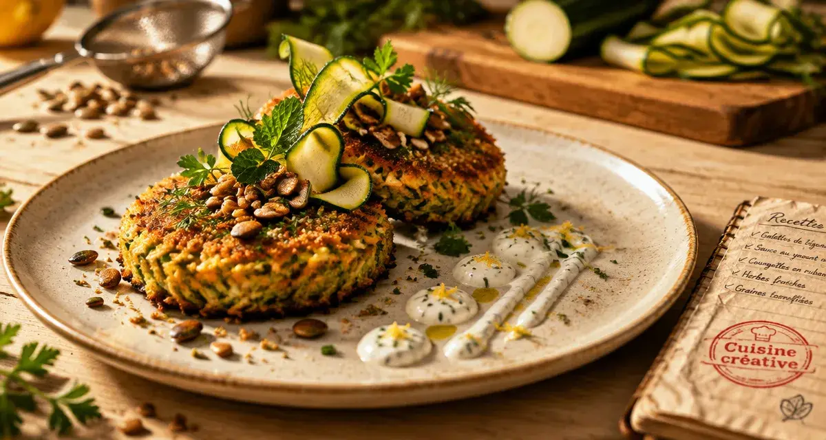 Cuisine créative : galettes de légumes, restes transformés en assiettes vivantes